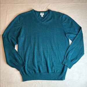 Old Navy Women's Teal V-Neck Long Sleeve Classic Sweater Size L